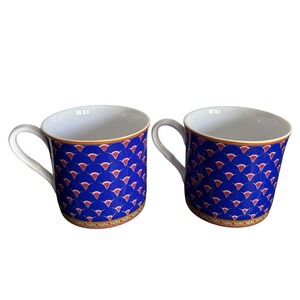STECHCOL Coastline Imports 2 Mugs Art Nouveau Moroccan Mosaic Gracie Bone China